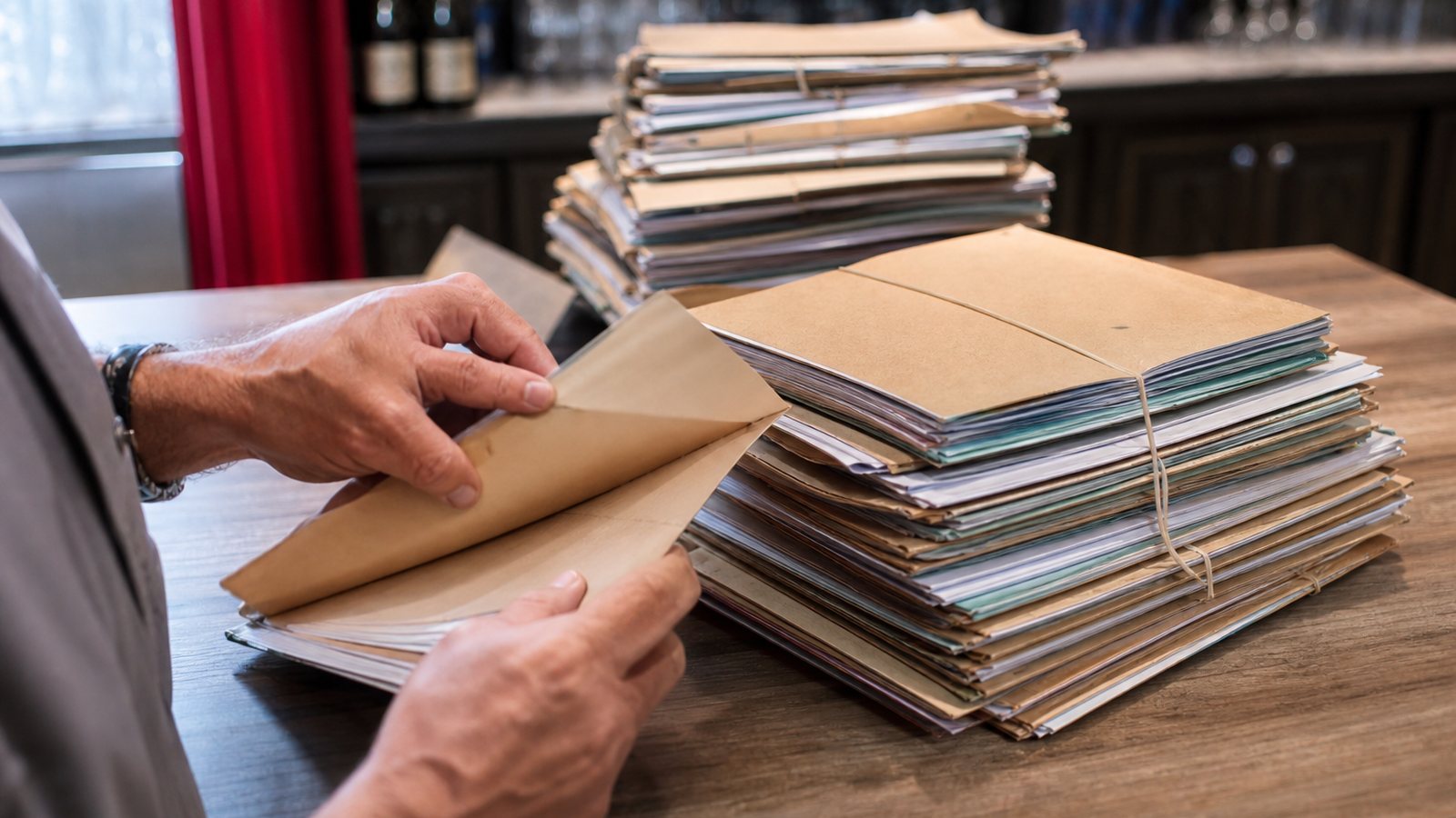 Archives des répartitions du tronc consultées période par période sur un ordinateur